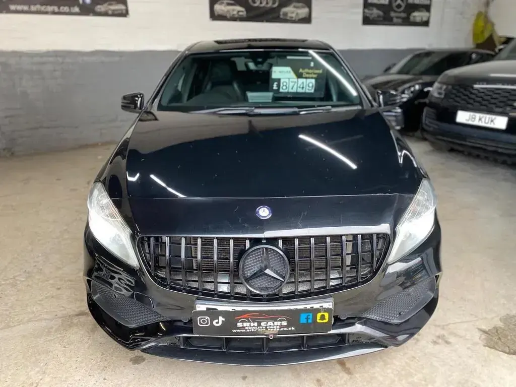 Used Mercedes A180 AMG line 109 HP (80 kW) 2016 Black Hatchback