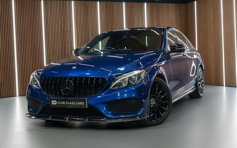 Used Mercedes C220 AMG Line Premium 170 HP (125 kW) 2018 Blue Sedan
