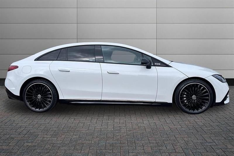 Used Mercedes EQE350 AMG line 214 kW (292 HP) 2025 Opalite white bright Sedan