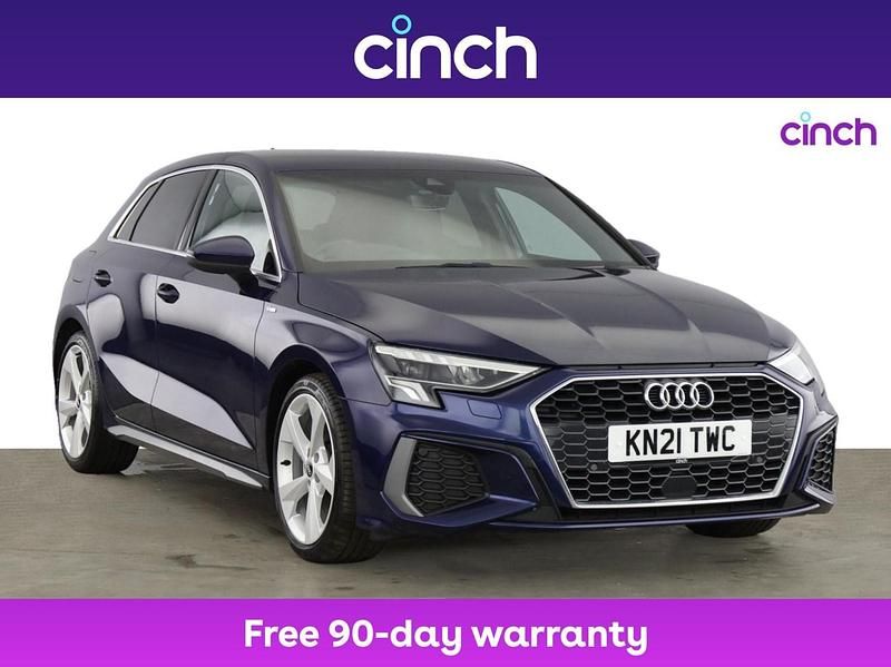 Blue Used 2021 Audi A3 S-Line Hatchback | £20,349 (Fair price) - Image 1/3