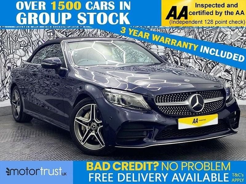 Blue Used 2018 Mercedes C300 AMG Line Premium Cabriolet | £17,000 (Fair price) - Image 1/2
