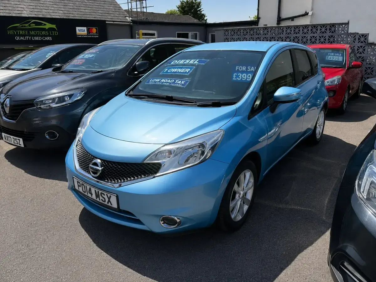 Used Nissan Note Tekna 90 HP (66 kW) 2014 Blue Hatchback