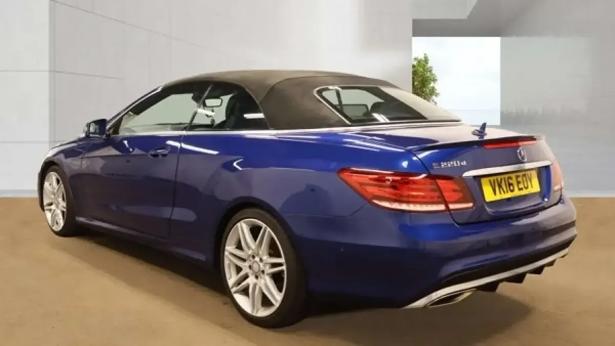Used Mercedes E220 AMG line 2016 Blue Cabriolet