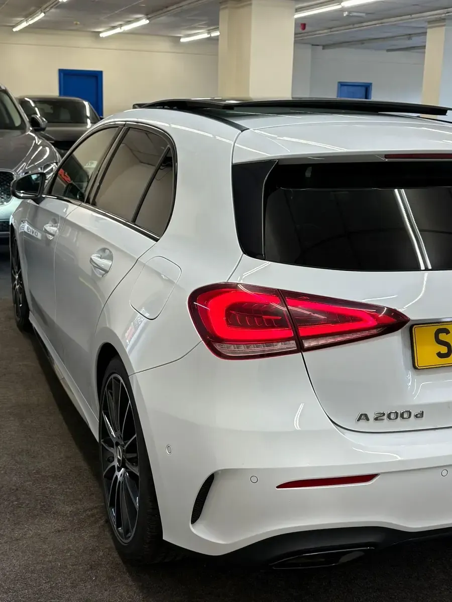 Used Mercedes A200 Exclusive 150 HP (110 kW) 2021 White Hatchback