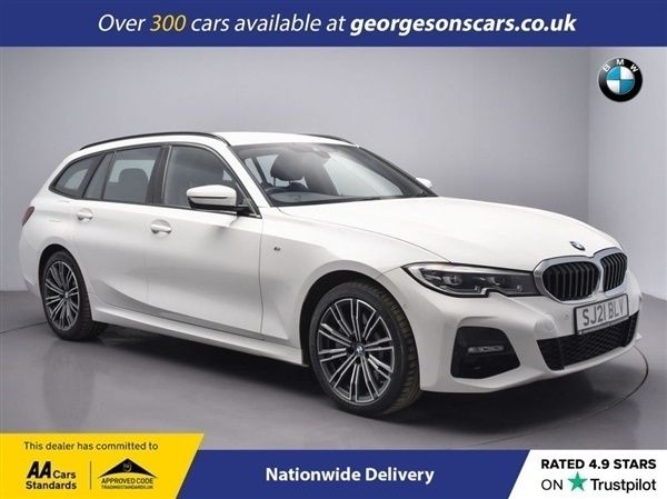 White Used 2021 BMW 330 M Sport Estate | £22,200 (Fair price) - Image 1/1