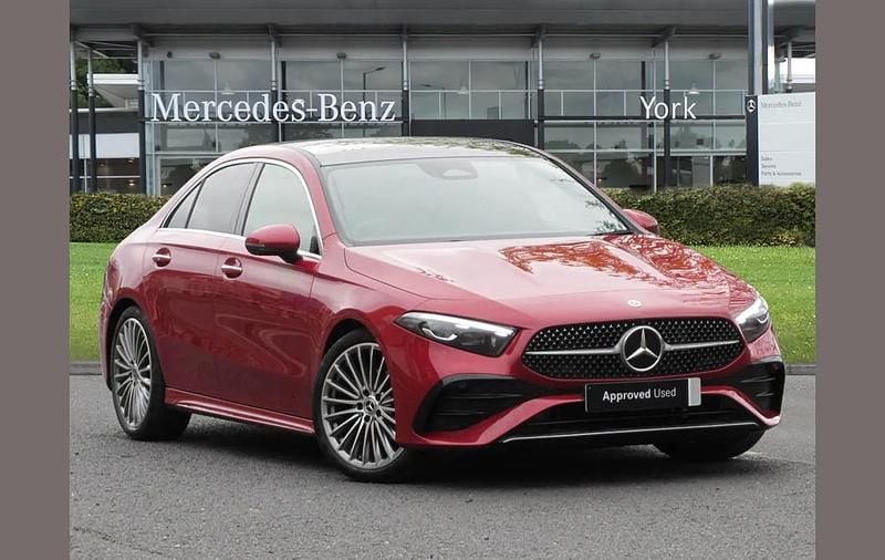 Red Used 2024 Mercedes A200 AMG Line Premium Plus Sedan | £27,650 (A bit pricey) - Image 1/4