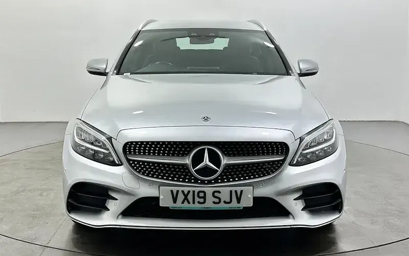 Used Mercedes C200 AMG line 184 HP (135 kW) 2019 Silver Estate