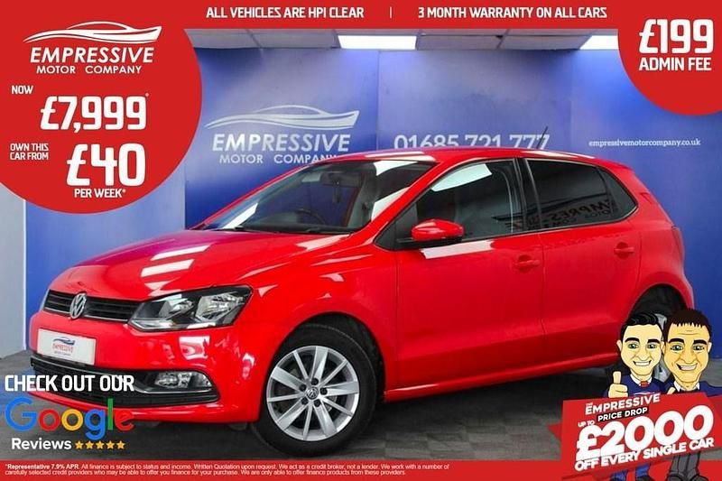 Red Used 2015 VW Polo SE Hatchback | £7,999 (Fair price) - Image 1/4