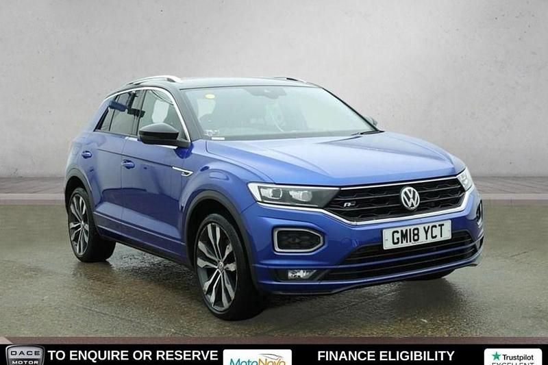Used VW T-Roc R-line 150 HP (110 kW) 2018 Blue SUV