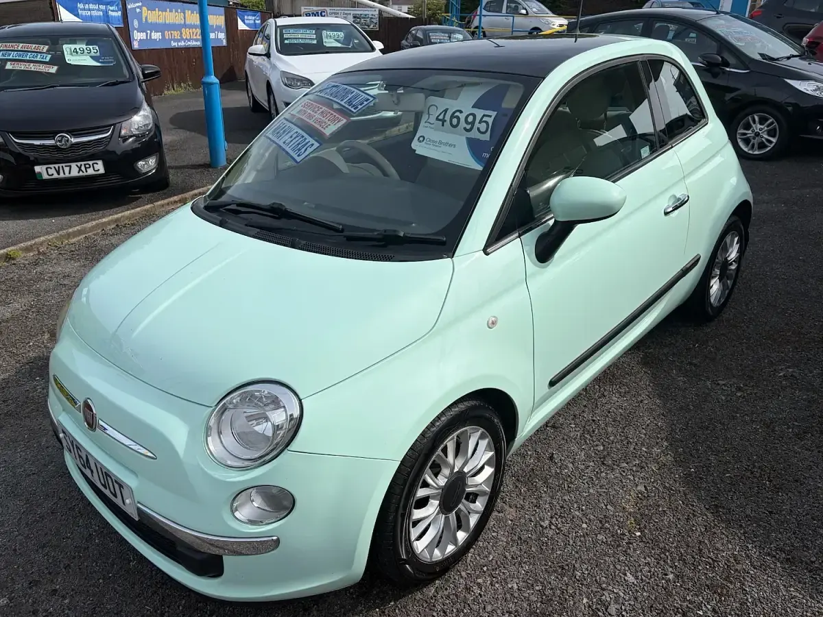 Used Fiat 500 Lounge 85 HP (62 kW) 2014 Green Hatchback