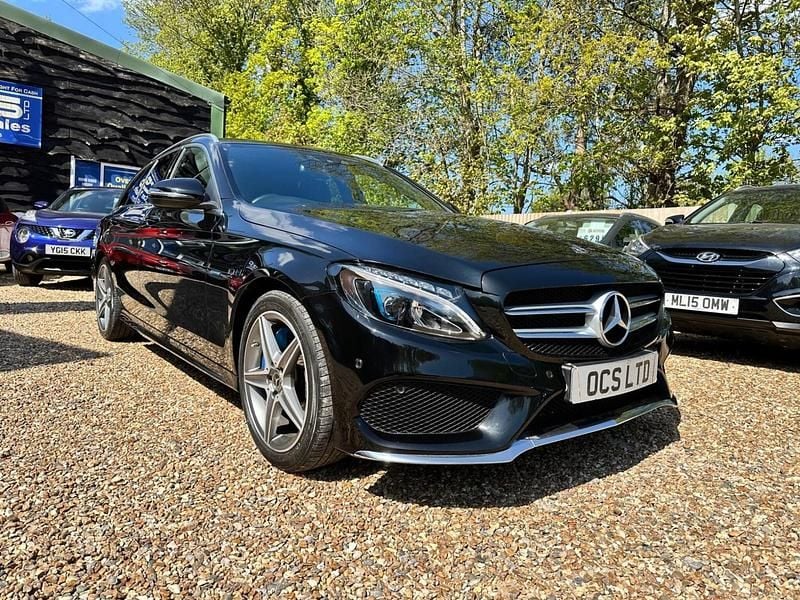Used Mercedes C350e AMG line 293 HP (215 kW) 2017 Black Estate