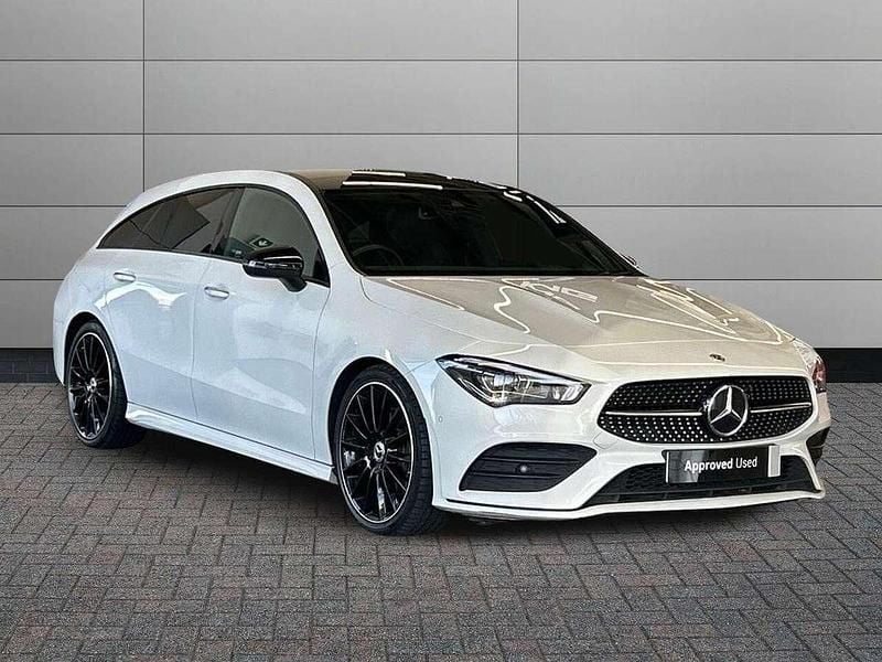 Digital white Used 2023 Mercedes CLA200 AMG Line Premium Plus Estate | £25,950 (Good price) - Image 1/4