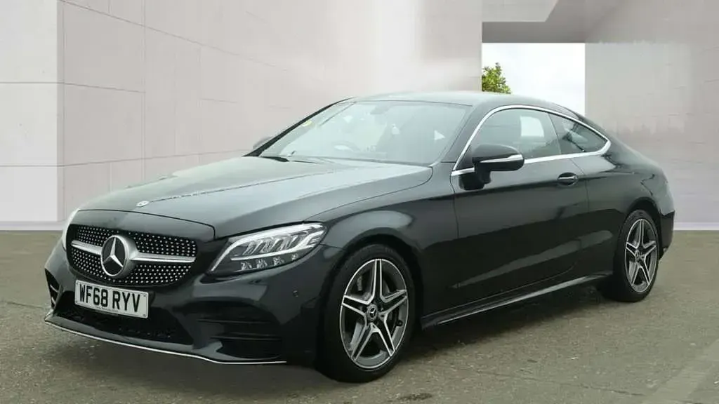 Used Mercedes C300 AMG line 2018 Black Coupe