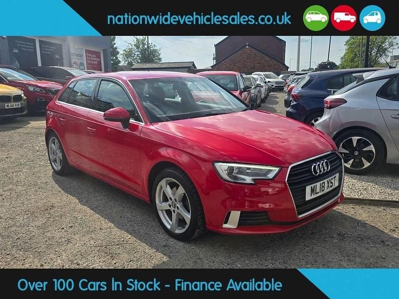 Red Used 2018 Audi A3 Sportback Sport Hatchback | £8,290 (Good price) - Image 1/4