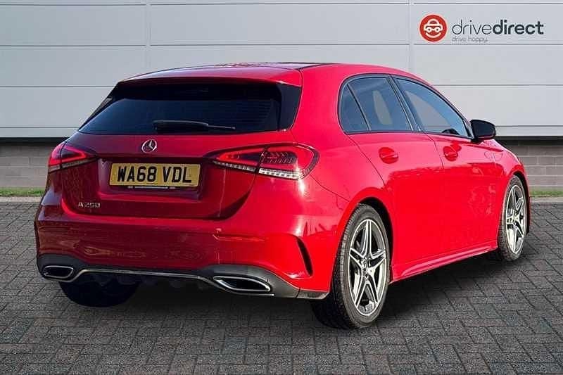 Used Mercedes A250 AMG line 224 HP (164 kW) 2018 Red Hatchback