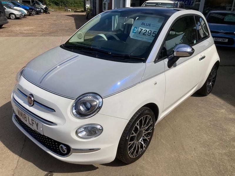Used Fiat 500 Collezione 69 HP (50 kW) 2018 White grey Hatchback