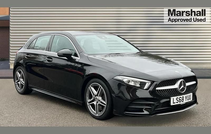 Used Mercedes A250 AMG line 224 HP (164 kW) 2018 Black Hatchback