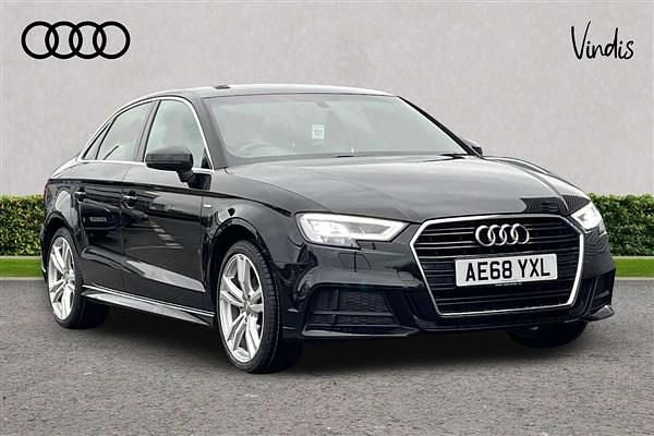 Black Used 2018 Audi A3 S-Line Sedan | £15,050 (Fair price) - Image 1/4