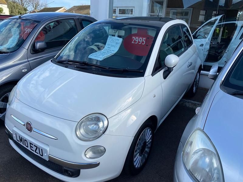 Used Fiat 500 Lounge 69 HP (50 kW) 2010 White Hatchback