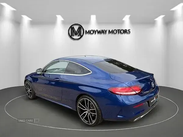Used Mercedes C220 AMG line 194 HP (142 kW) 2021 Blue Coupe