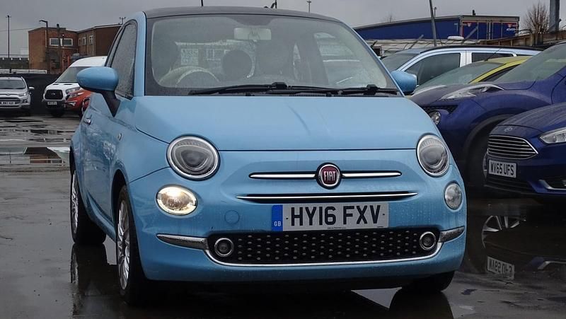 Used Fiat 500 Lounge 69 HP (50 kW) 2016 Blue Hatchback