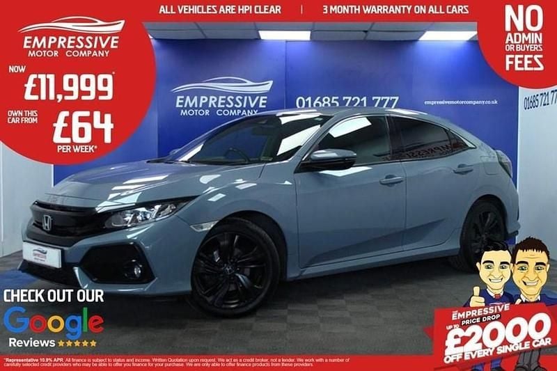 Grey Used 2018 Honda Civic SR Hatchback | £11,999 (A bit pricey) - Image 1/1