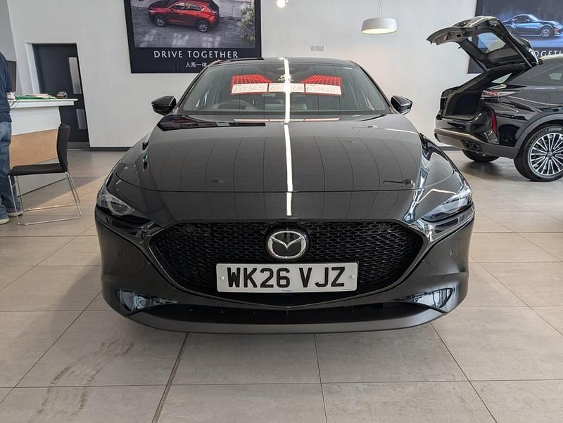 Ny Mazda 3 Exclusive-Line 186 HK (136 kW) 2026 Svart Halvkombi