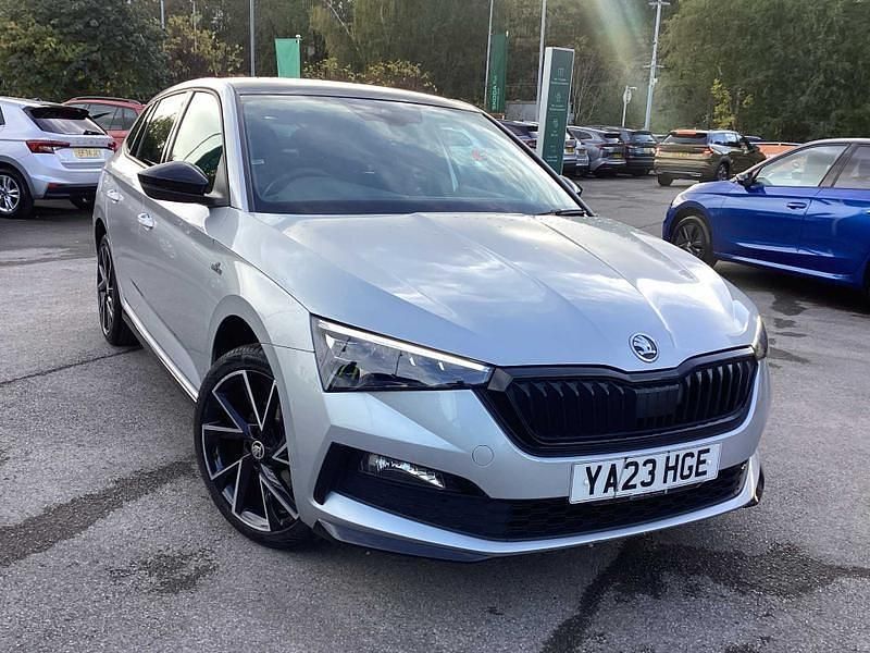 Brilliant silver metallic Used 2023 Skoda Scala Monte Carlo Hatchback | £17,495 (Fair price) - Image 1/4