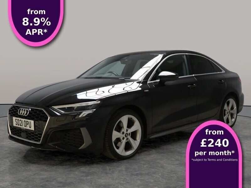Black Used 2021 Audi A3 S-Line Sedan | £18,531 (Good price) - Image 1/3