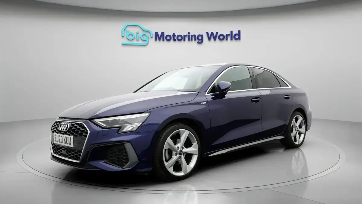 Used Audi A3 S-Line 110 HP (80 kW) 2023 Blue Sedan