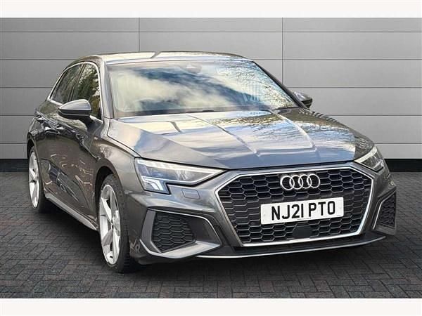 Grey Used 2021 Audi A3 S-Line Hatchback | £18,995 (Fair price) - Image 1/4