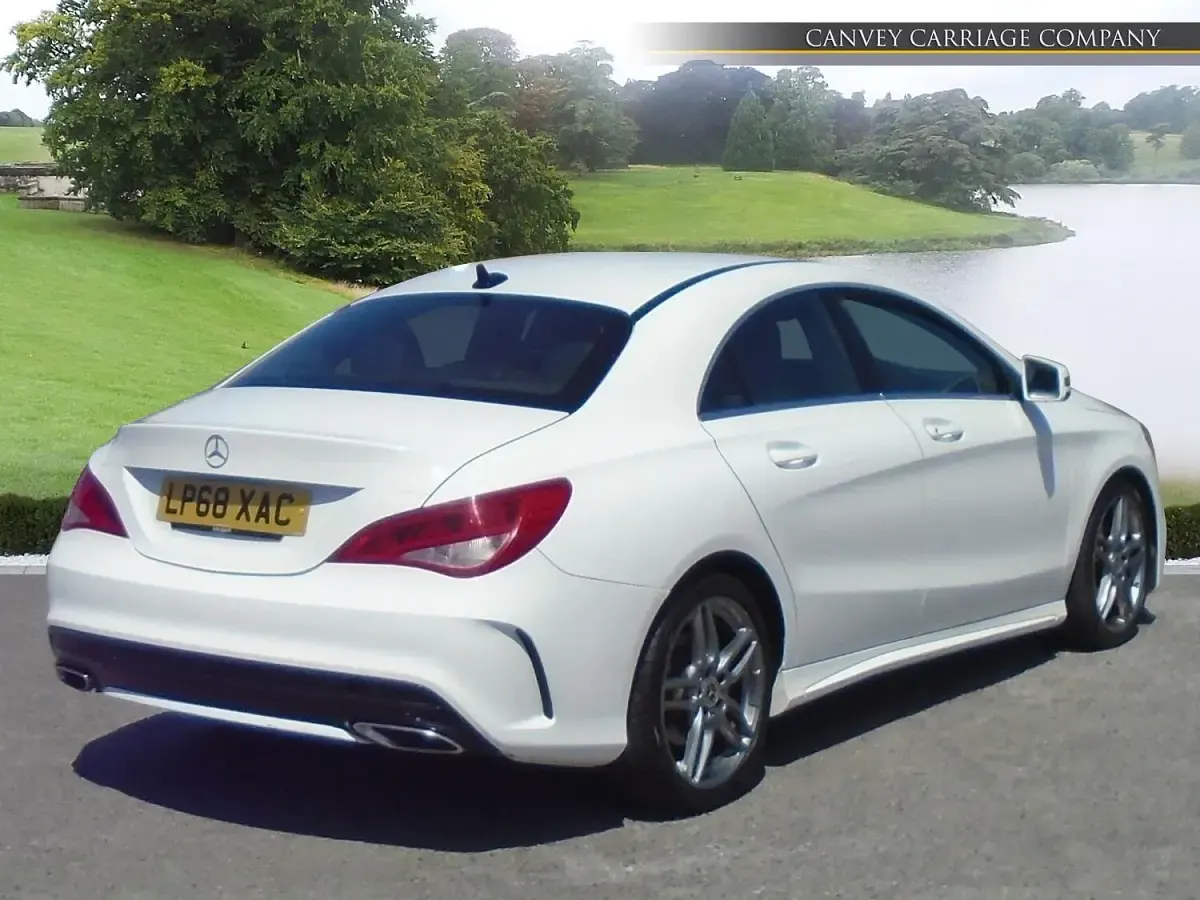 Used Mercedes CLA180 AMG line 122 HP (89 kW) 2018 White Sedan