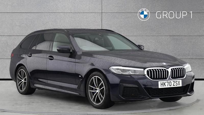 Black Used 2021 BMW 530e M Sport Estate | £22,990 (Fair price) - Image 1/4