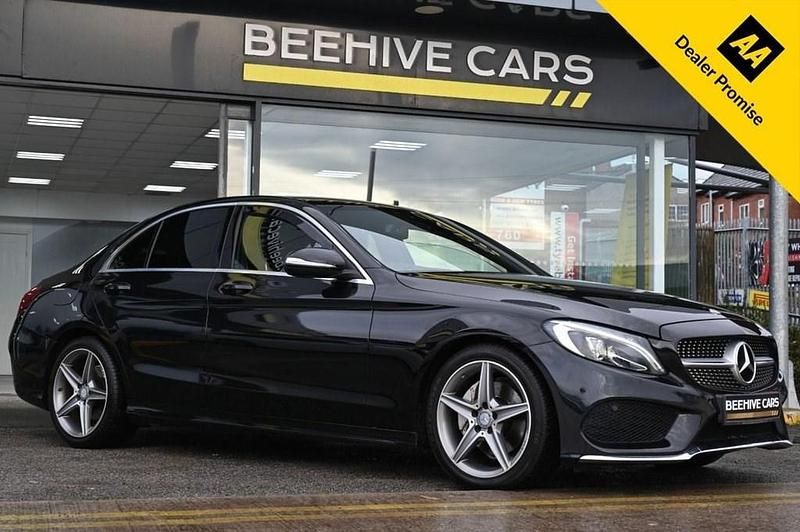 Black Used 2015 Mercedes C220 AMG line Sedan | £9,450 (Fair price) - Image 1/3