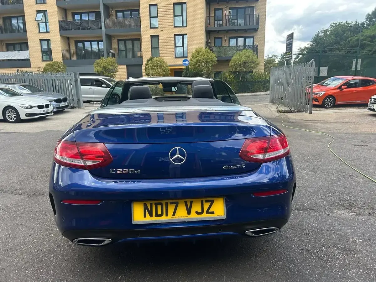 Used Mercedes C220 AMG Line Premium Plus 2017 Blue Cabriolet