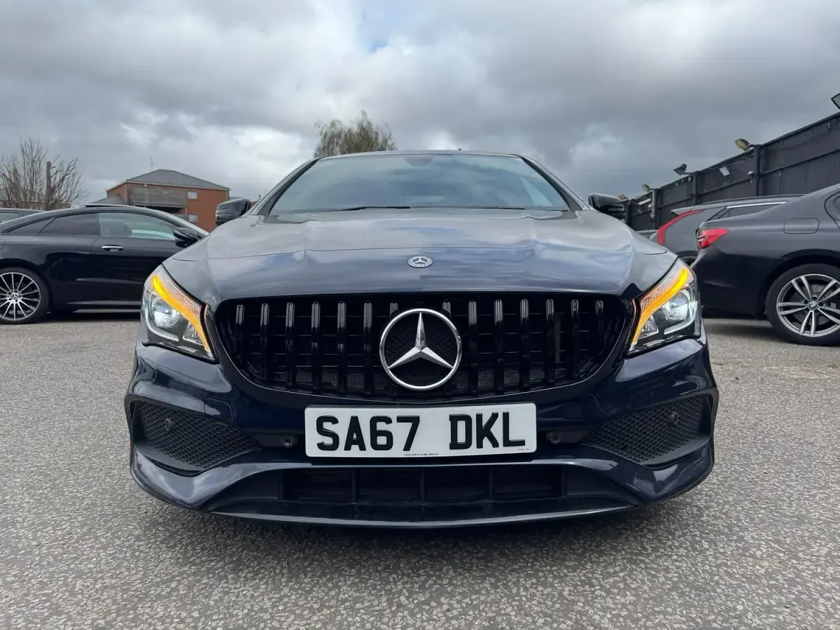 Used Mercedes CLA180 AMG line 122 HP (89 kW) 2017 Blue Sedan