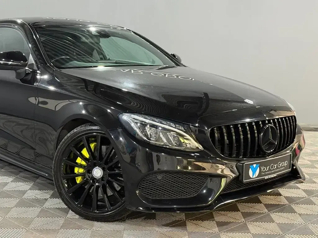 Used Mercedes C250 AMG line 204 HP (150 kW) 2016 Black Coupe