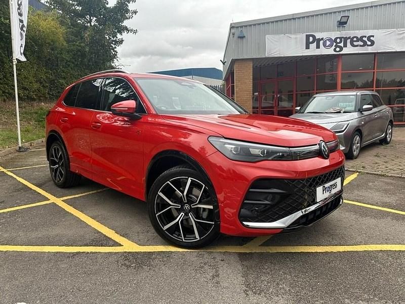 Red Used 2024 VW Tiguan R-line SUV | £34,995 (Expensive) - Image 1/4
