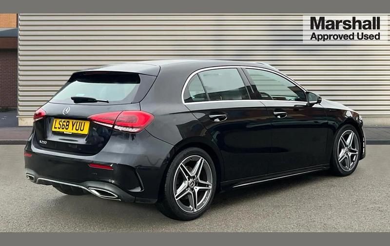 Used Mercedes A250 AMG line 224 HP (164 kW) 2018 Black Hatchback