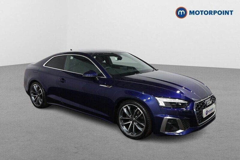 Blue Used 2023 Audi A5 S-Line Coupe | £23,049 - Image 1/4