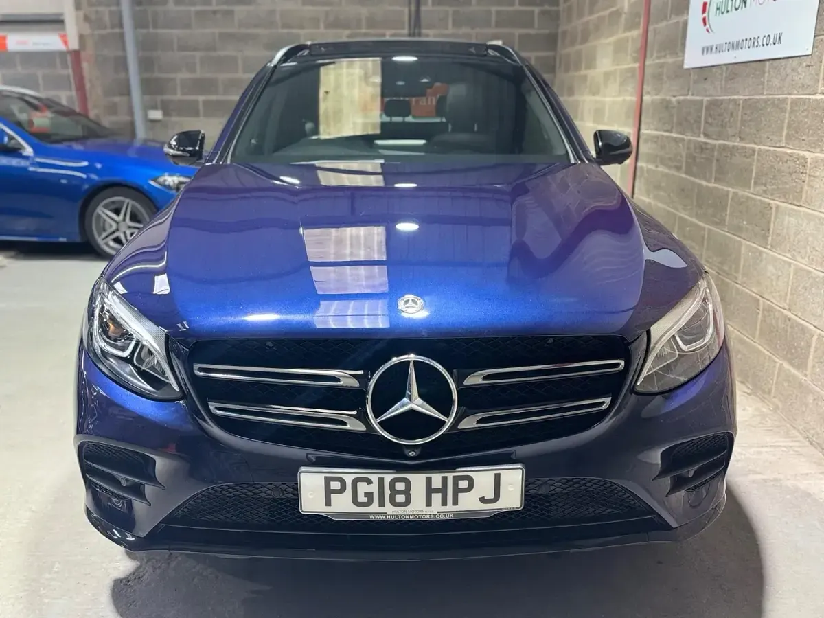 Used Mercedes GLC220 AMG line 170 HP (125 kW) 2018 Blue SUV