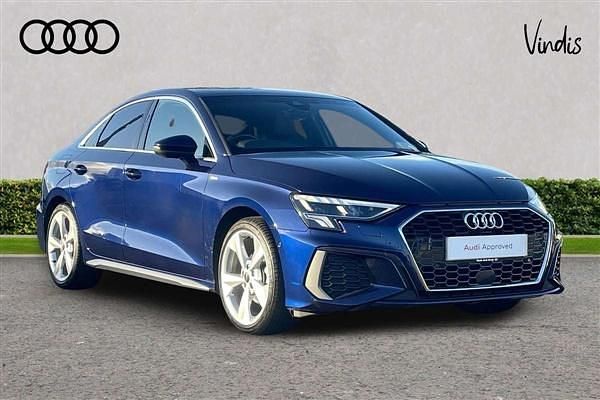 Blue Used 2023 Audi A3 S-Line Sedan | £24,502 (Fair price) - Image 1/4