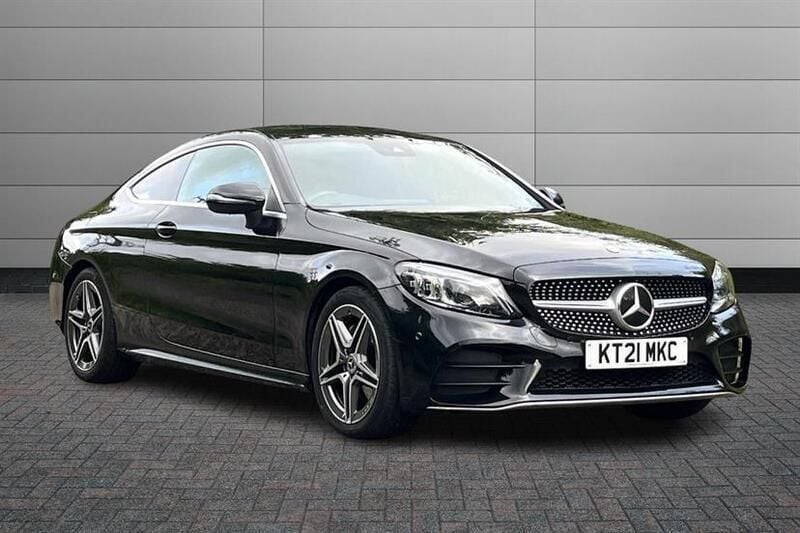 Black Used 2021 Mercedes C200 AMG line Coupe | £25,550 (Expensive) - Image 1/4