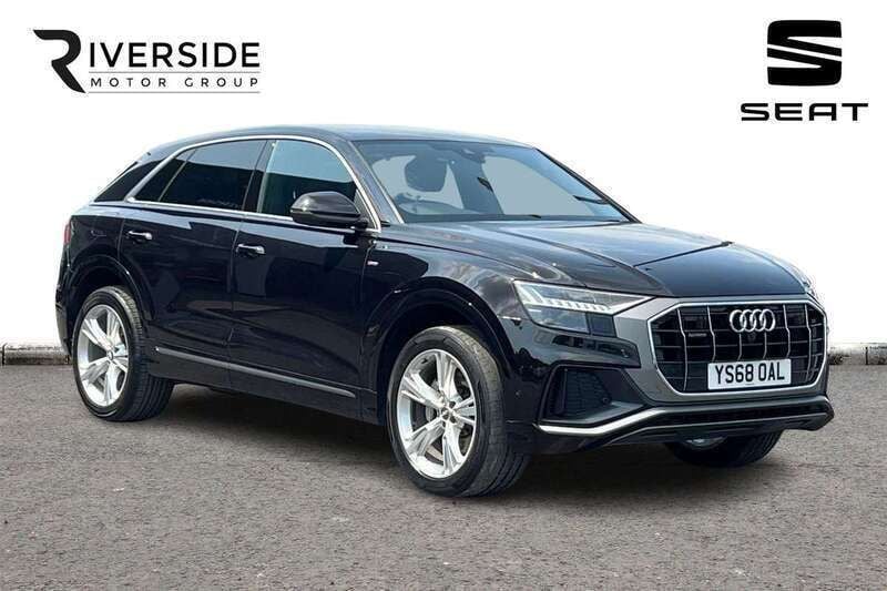 Orca black Used 2018 Audi Q8 S-Line SUV | £33,990 (Good price) - Image 1/4