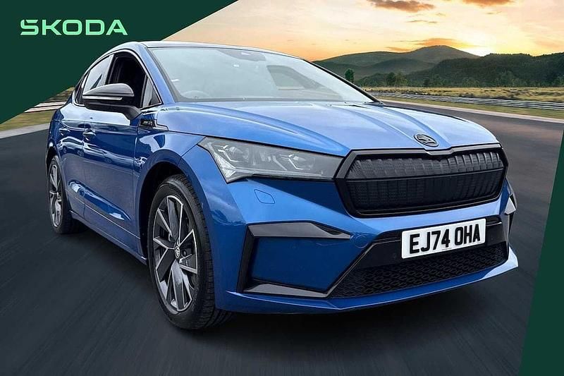 Blue Used 2024 Skoda Enyaq iV SportlinePlus SUV | £32,995 (Expensive) - Image 1/4