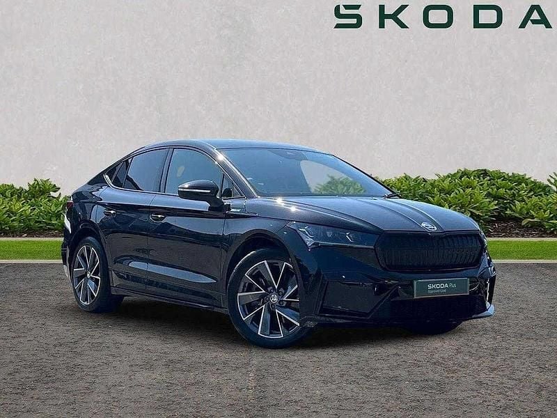 Black Used 2024 Skoda Enyaq iV SportlinePlus SUV | £29,995 (A bit pricey) - Image 1/4