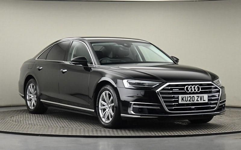 Mythos black metallic Used 2019 Audi A8 Comfort Sedan | £28,700 (Expensive) - Image 1/4