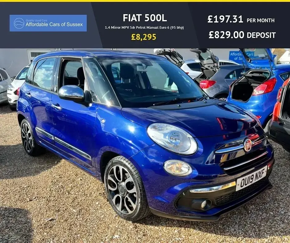 Used Fiat 500L Mirror 95 HP (69 kW) 2019 Blue MPV