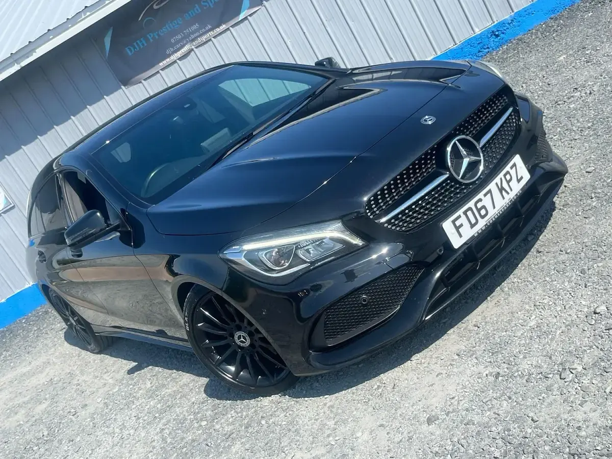 Used Mercedes CLA220 Shooting Brake AMG line 177 HP (130 kW) 2017 Black Estate