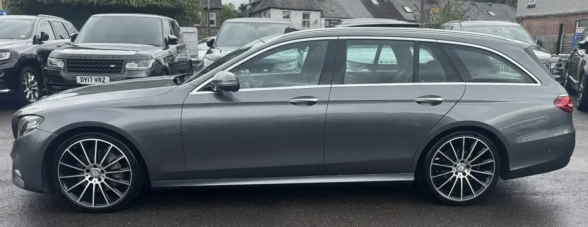 Used Mercedes E220 AMG line 191 HP (140 kW) 2017 Grey Estate